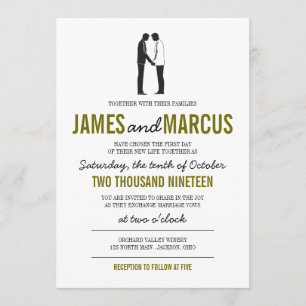 Simple Silhouettes Wedding Invitation