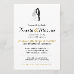 Simple Silhouettes Wedding Invitation