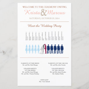 Simple Silhouettes Wedding Program