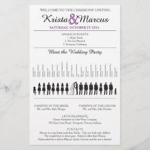 Simple Silhouettes Wedding Program Flyer-15