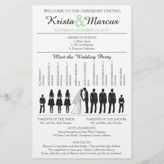 Simple Silhouettes Wedding Program Flyer-2B