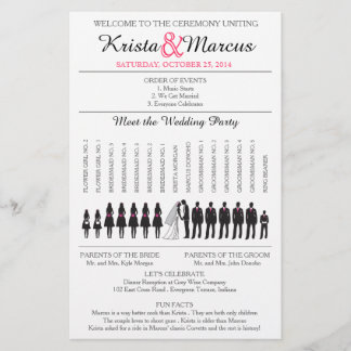 Simple Silhouettes Wedding Program Flyer-3