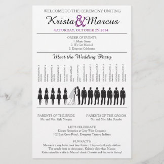 Simple Silhouettes Wedding Program Flyer-6
