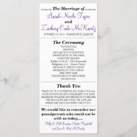 Simple Silhouettes Wedding Program Rack Card-Viole