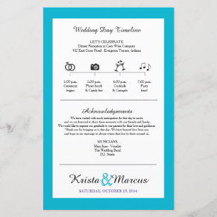 Simple Silhouettes Wedding Timeline Fan