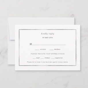 Simple Silver Foil Frame wedding rsvp