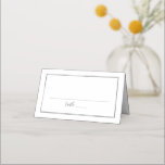 Simple Silver Frame Wedding Reception Place Card<br><div class="desc">Simple faux silver frame wedding reception escort card.  This versatile design will coordinate with many wedding designs.  Please see collection link directly under main image to see matching pieces.</div>