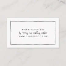 Simple Silver Frame wedding RSVP online card
