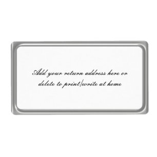 Simple Silver Grey Frame Mailing Labels