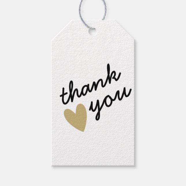 Simple Sincere Thank You Gift Tags (Front)