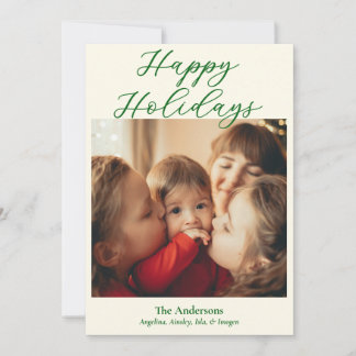 Simple Single Photo Holiday Card