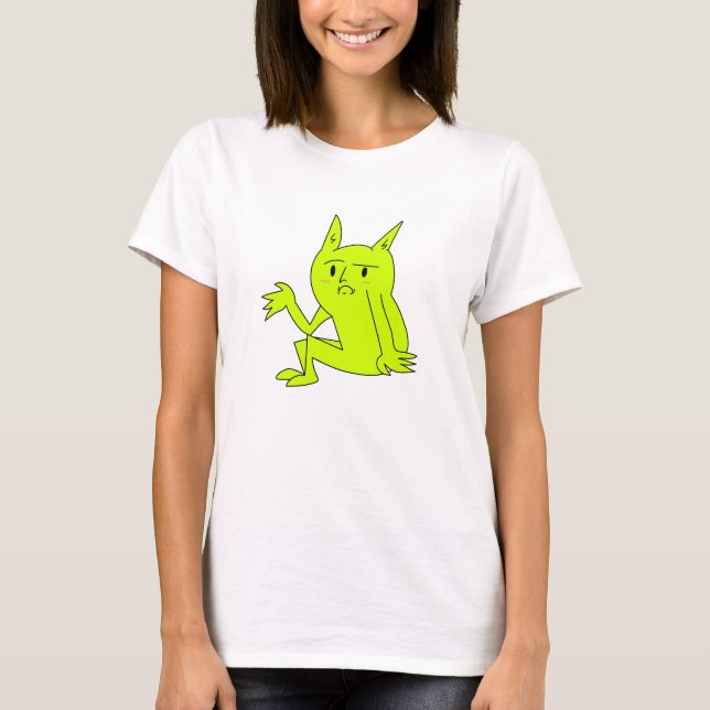 Simple Sitting Goblin Women Shirt (Front)