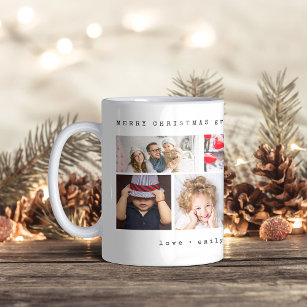 Simple Six Photo Collage   Christmas Coffee Mug