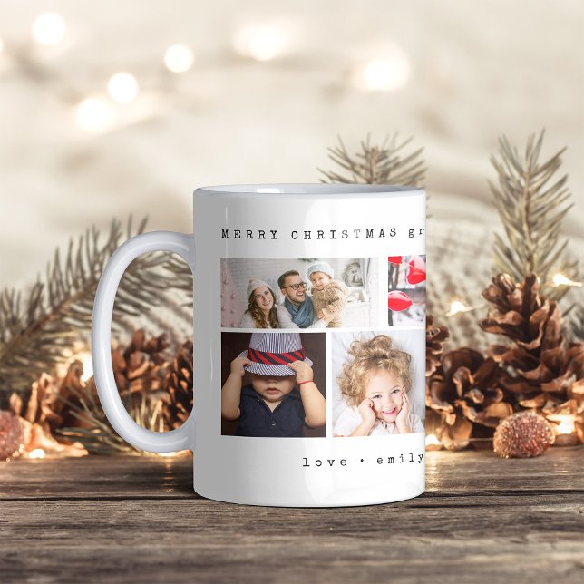 Simple Six Photo Collage | Christmas Coffee Mug (Creator Uploaded)