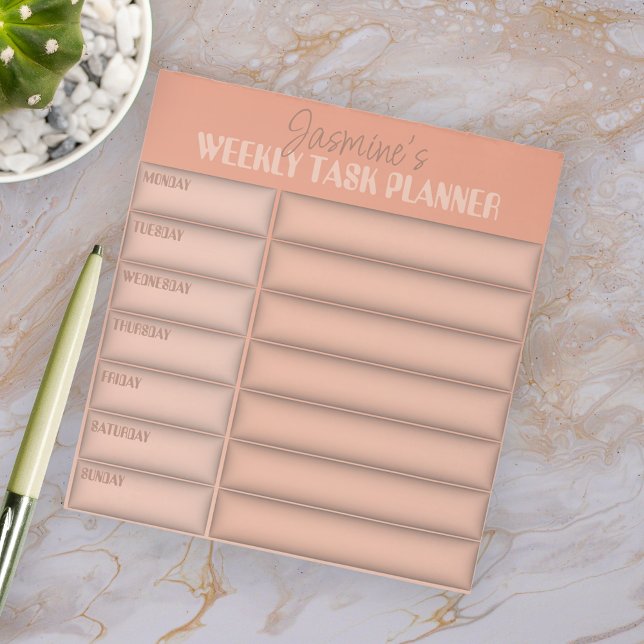 Simple Skin Coloured Functional Weekly Task Planne Notepad (Creator Uploaded)