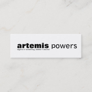 Simple Skinny Business Card minimal design, red