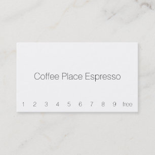 Simple Skinny Light Loyalty Coffee Punch Card