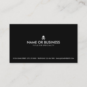 simple skull and crossbones business card