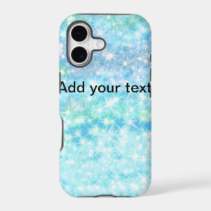 Simple sky blue glitt sparkle stars add your text