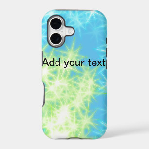 Simple sky blue glitt sparkle stars add your text