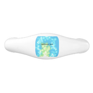Simple sky blue glitt sparkle stars add your text ceramic drawer pull