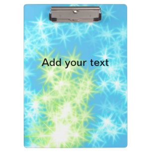 Simple sky blue glitt sparkle stars add your text clipboard
