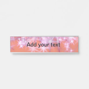 Simple sky blue glitt sparkle stars add your text door sign