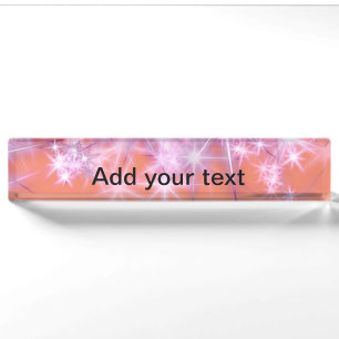 Simple sky blue glitt sparkle stars add your text nameplate