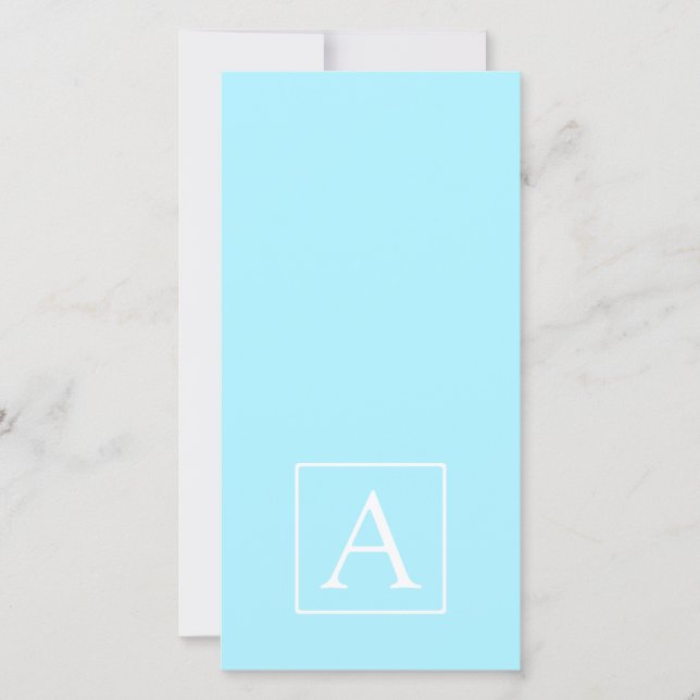 Simple Sky Blue Monogram (Front)