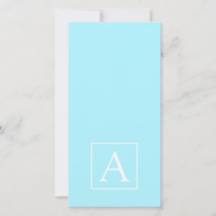 Simple Sky Blue Monogram
