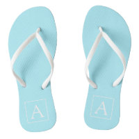 Simple Sky Blue Monogram