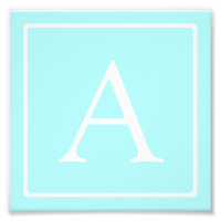 Simple Sky Blue Monogram