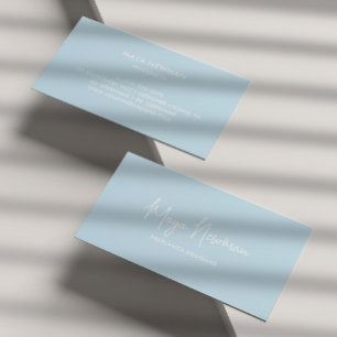 SIMPLE SLATE GRAY SIGNATURE NAME PROFESSIONAL BUSINESS CARD