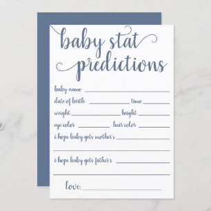 Simple Slate Prediction Dusty Blue Keepsake Card