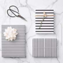 Simple Sleek Black and White Stripes