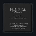 Simple & Sleek Modern Black Wedding Save the Date Magnet<br><div class="desc">Simple & Sleek Black Modern Font Script Names Save the Date Magnet.  Wedding.</div>