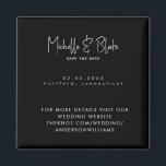 Simple & Sleek Modern Black Wedding Save the Date Magnet<br><div class="desc">Simple & Sleek Black Modern Font Script Names Save the Date Magnet.  Wedding.</div>