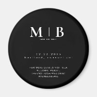 Simple & Sleek Monogram Wedding Save the Date  Mag