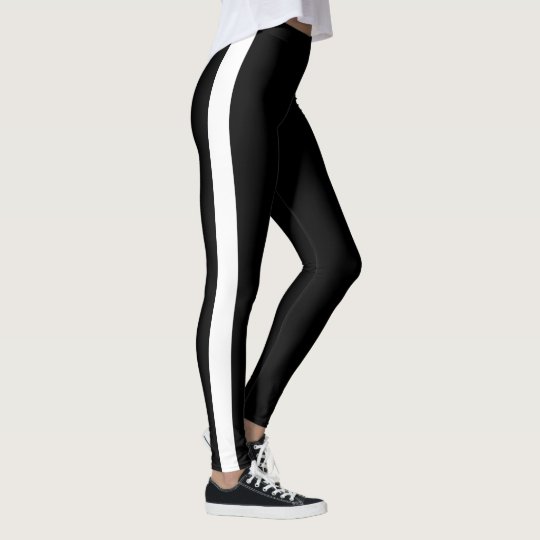 leggings white stripe