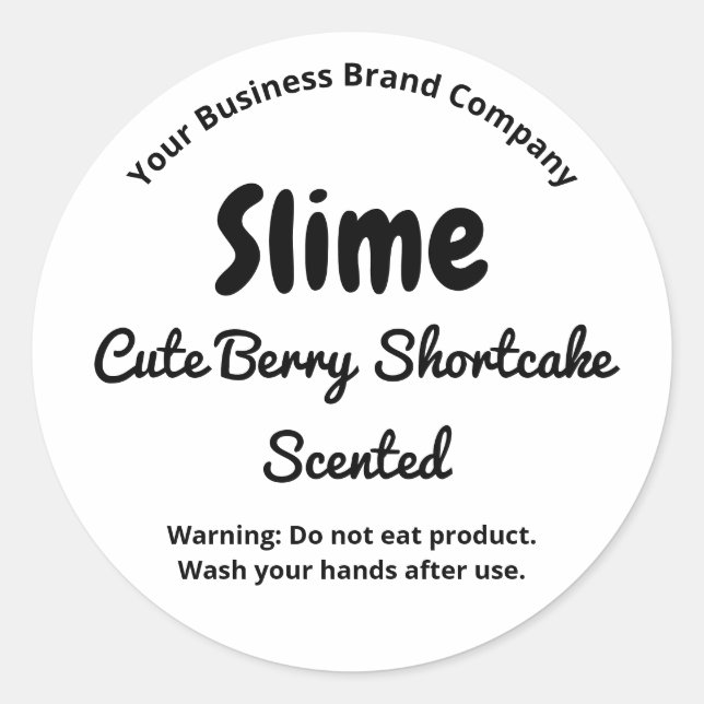 Simple Slime Fluff Product Label (Front)