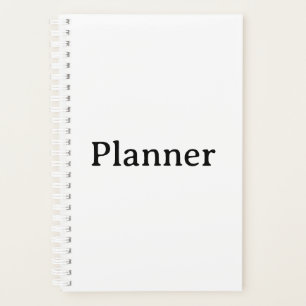 Simple Small 5.5" x 8.5" Hard Cover, White Spiral Planner