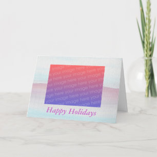 Simple Snow Scene, Happy Holidays, Add photo cards