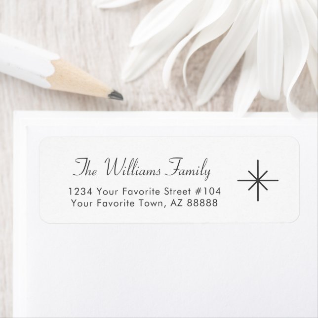 Simple Snowflake Elegant Family Return Address (Insitu)