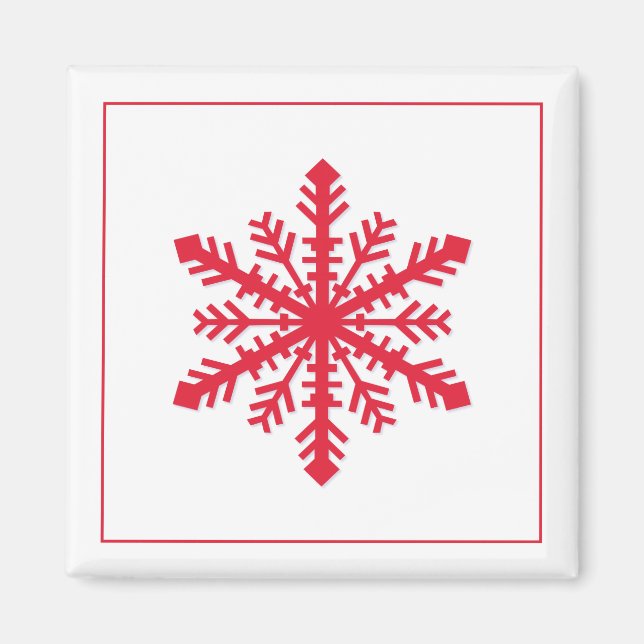 Simple Snowflake Magnet (Front)