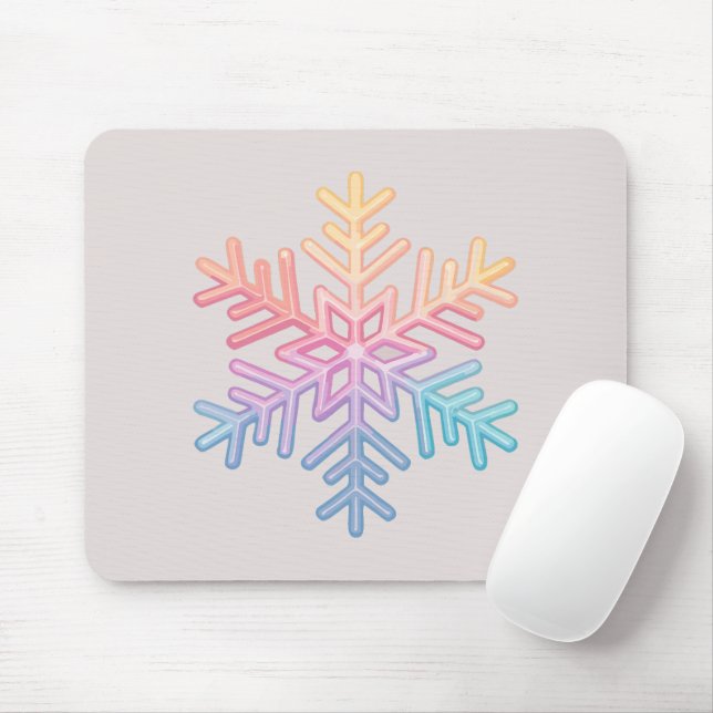 Simple Snowflake Mouse Mat (With Mouse)
