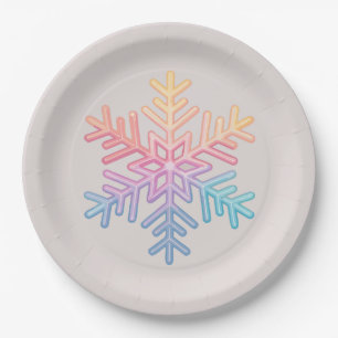 Simple Snowflake Paper Plate