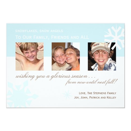 Simple Snowflake Photo Card