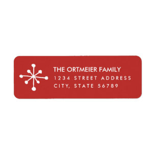 Simple Snowflake Return Address Labels