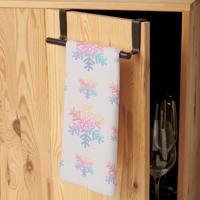 Simple Snowflake Tea Towel (Thirds Fold)