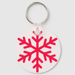 Simple Snowflake, Winter Minimalist Key Ring